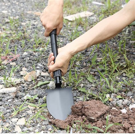 Outdoor 3 In 1 Military Camping Shovels Small Multi Function Garden