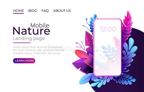 Smartphone Nature Mobile Screen Eco Technology Mobile Life Vector