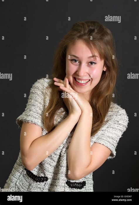 Portrait Of An Attractive Beautiful Happy Cheerful Young Caucasian