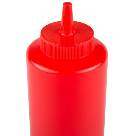 Choice 12 Oz Red Squeeze Bottle 6 Pack