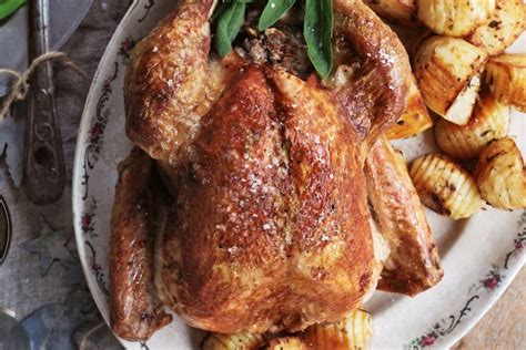 Sage Roast Turkey With Pork Stuffing And Apple Cider Gravy Recipes