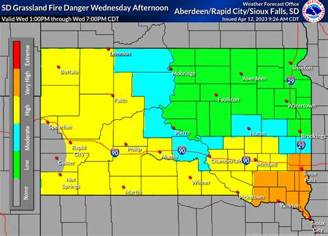 Grassland Fire Danger Ranges From Low To Moderate To High In Central South Dakota Drgnews