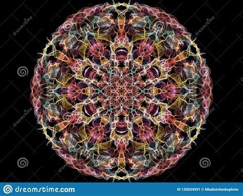 The traditional russian floral pattern (red and yellow on black). Pink, Yellow And Blue Abstract Flame Mandala Flower ...