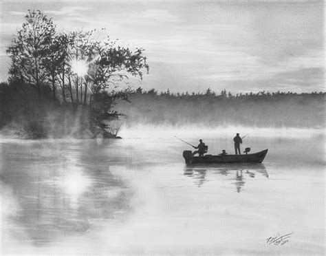 Standard self adhesive peel and stick fabric wall art, custom sizing is available. Backwater Sunset Drawing by Brian Christensen