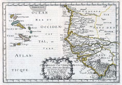 1656 Map Of Cape Verde Islands And The West Coast Of North Africa