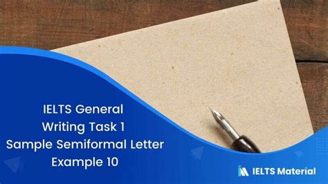 Ielts General Writing Task 1 Sample Semi Formal Letter Example 10