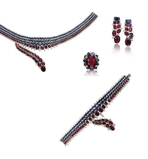 A Suite Of Sapphire Rubellite And Diamond Jewellery By Jahan