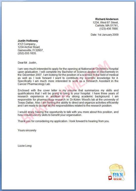 image result  cover letter  fresh graduate nurse