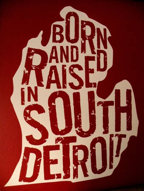 Born And Raised In South Detroit Map Print Etsy