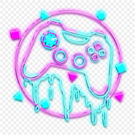 Console Neon Png Image Blue Pink Console Game Neon Light Sign Neon