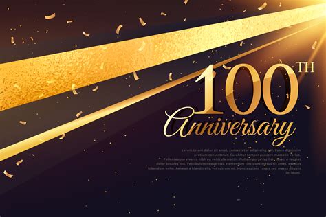 100th Anniversary Celebration Card Template Téléchargez De Lart Des