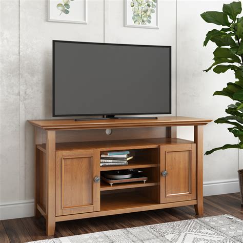 Wyndenhall Halifax Solid Wood 54 Inch Wide Transitional Tv Media Stand
