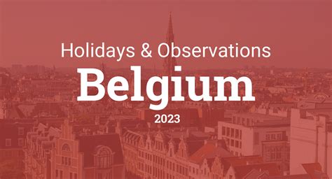 Holidays And Observances In Belgium In 2023