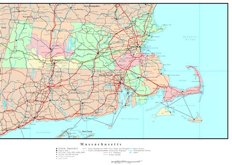 Map Of Ct And Massachusetts Maping Resources