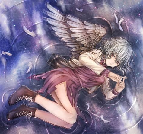 Touhou Anime Angel Wings Wallpapers Hd Desktop And