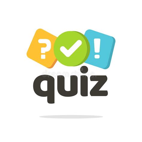 Quiz Game Show Logo Quizzes And Test Competition Icon With Tick Symbol