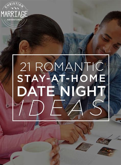 Go for walks after dinner, or make it a point to go for a walk at a time when someone can watch the kids on. 21 Romantic Ideas for a Date Night at Home - Christian ...
