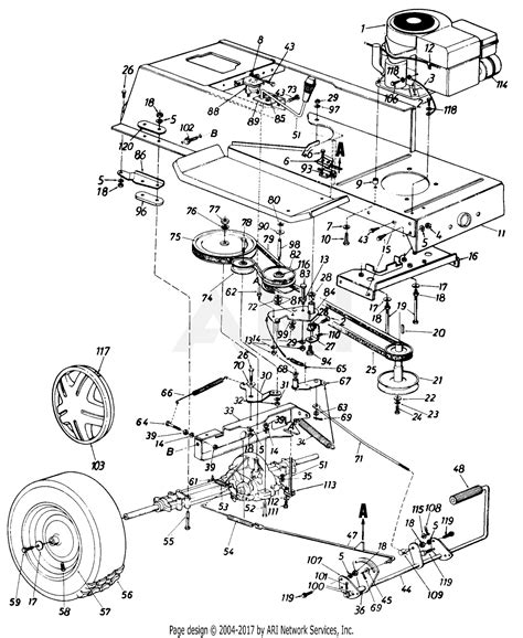 Mtd Mtd Lt 12538 Mdl 131 662f118swc 28217 Parts Diagram For Parts