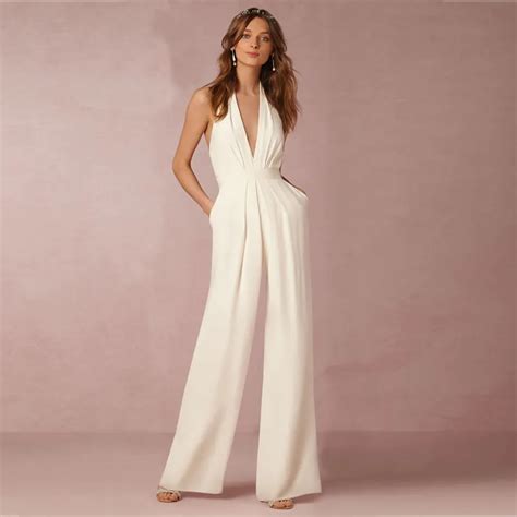 sexy womens sleeveless bandage bodycon backless jumpsuit romper trousers evening clubwear white