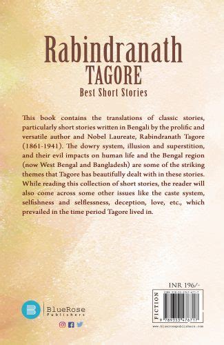 Rabindranath Tagore Best Short Stories Bluerose Self Publishing