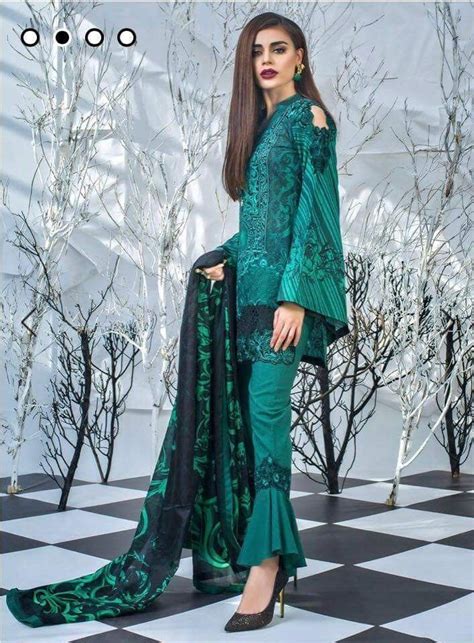 Beautiful Green Colour Dress Pakistani Bridal Couture Colorful