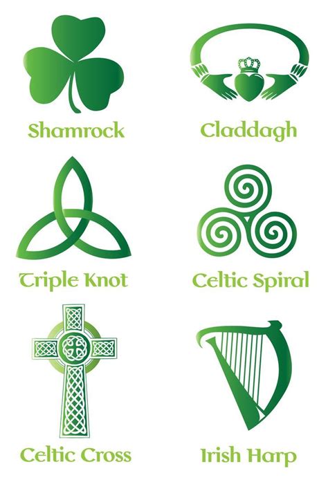 Irish And Celtic Symbol Vector Set Backgrounds Buttons Patterns Free