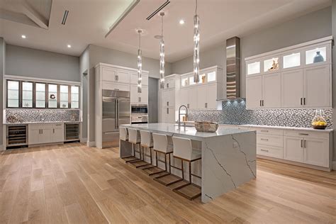 South Florida Design Color Photo Of Island Kitchen In The 1 Story