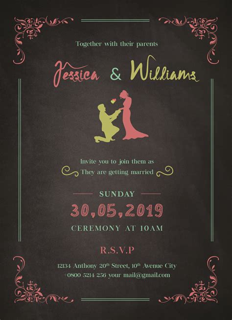 Editable Wedding Invitation Card
