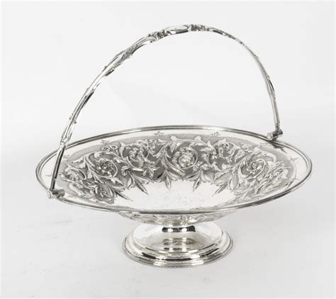 Antique Antique Victorian Silver Plated Fruit Basket William Gallimore