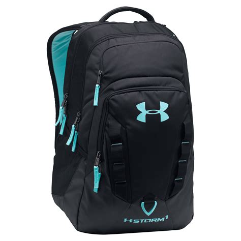 under armour backpack recruit black turquoise