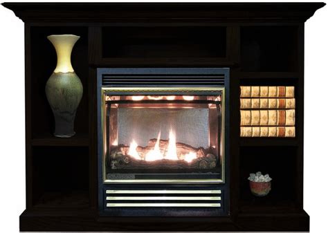Buck Stove 1127 Vent Free Natural Gas Stove With Prestige Mantel Combo