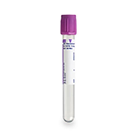 Vacutainer Blood Collection Tube With K2 Edta Plastic Lavender Hemog