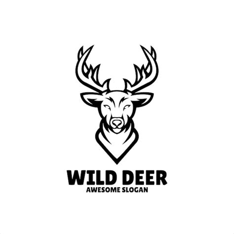 Free Vector Deer Simple Mascot Logo Design Illustration
