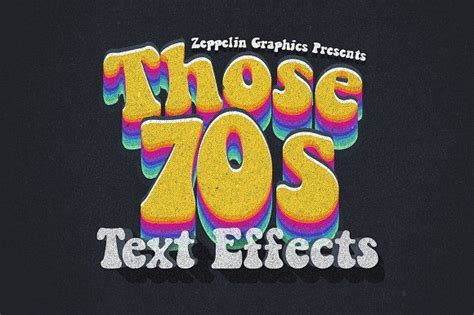70s Text Effects For Photoshop Text Effects Photoshop Text Effects