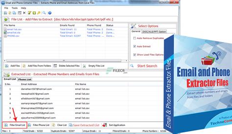 Technocom Email And Phone Extractor Files 52632 Filecr