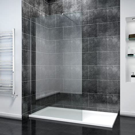 ELEGANT 760mm Walk In Shower Enclosure 8mm Easy Clean Glass Wetroom