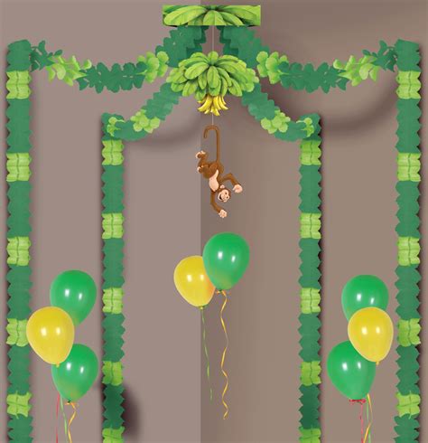 Shop furniture, curtains, wall art and more, all for less than $10. How to decorate for a Jungle Theme Party | Cheap Party ...