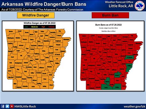 All Of Arkansas Placed On High Risk For Wildfire Danger Officials Say