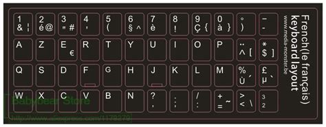 1000pcslot Customized French Keyboard Sticker Franch Azerty For Laptop