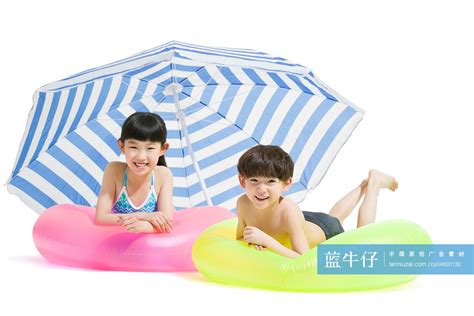 泳装儿童 蓝牛仔影像 中国原创广告影像素材