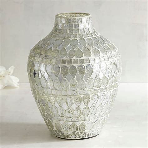Silver Mosaic Urn Vase Pier 1 Imports Blue Office Decor Mosaic