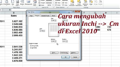 Cara Mudah Mengubah Ukuran Inci Menjadi Centimeter Di Excel 2010 Tips