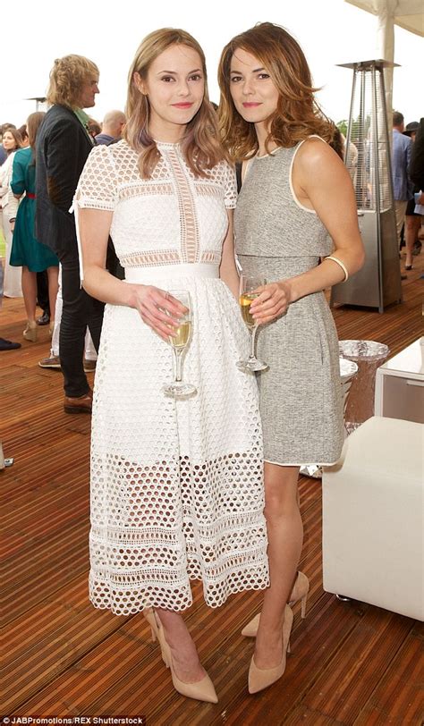Kara And Hannah Tointon Look Stunning In Ladylike Dresses Daily Mail