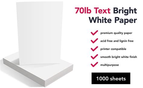 Bright White Paper Multipurpose Office Print Writing