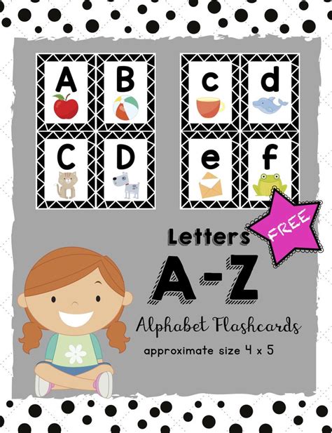 Alphabet Flashcards Free Printable The Teaching Aunt Alphabet Flash