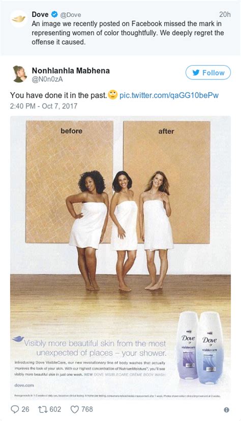 Dove Apologises Over Racist Ad Where Black Woman Turns White After Using Soap