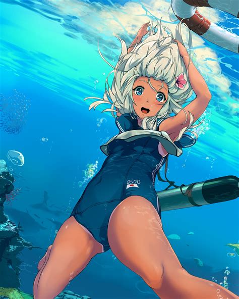 Wallpaper Digital Art Anime Girls Artwork Underwater School