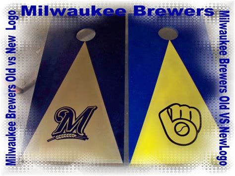 Cornhole Boards Full Set Milwaukee Brewers Old By Thisandthatbyv 99