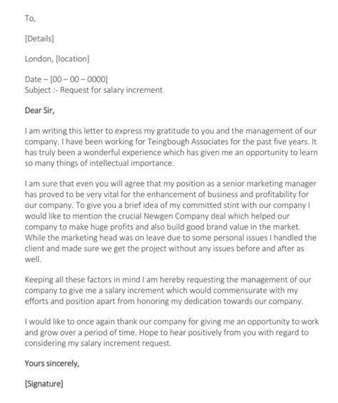 30 Salary Increase Letter Samples How To Ask For Pay Rise