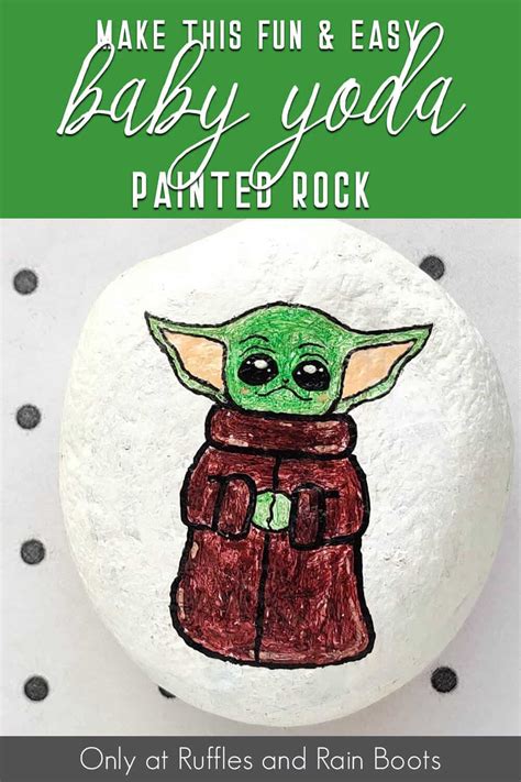 This Fun Baby Yoda Rock Painting Craft Is Cute And Quick